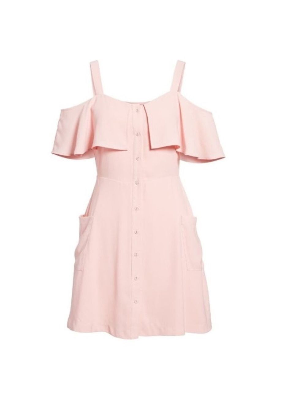 J.O.A. Cold Shoulder Button Dress